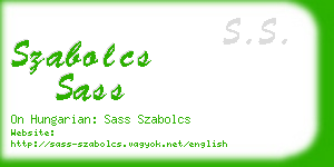 szabolcs sass business card